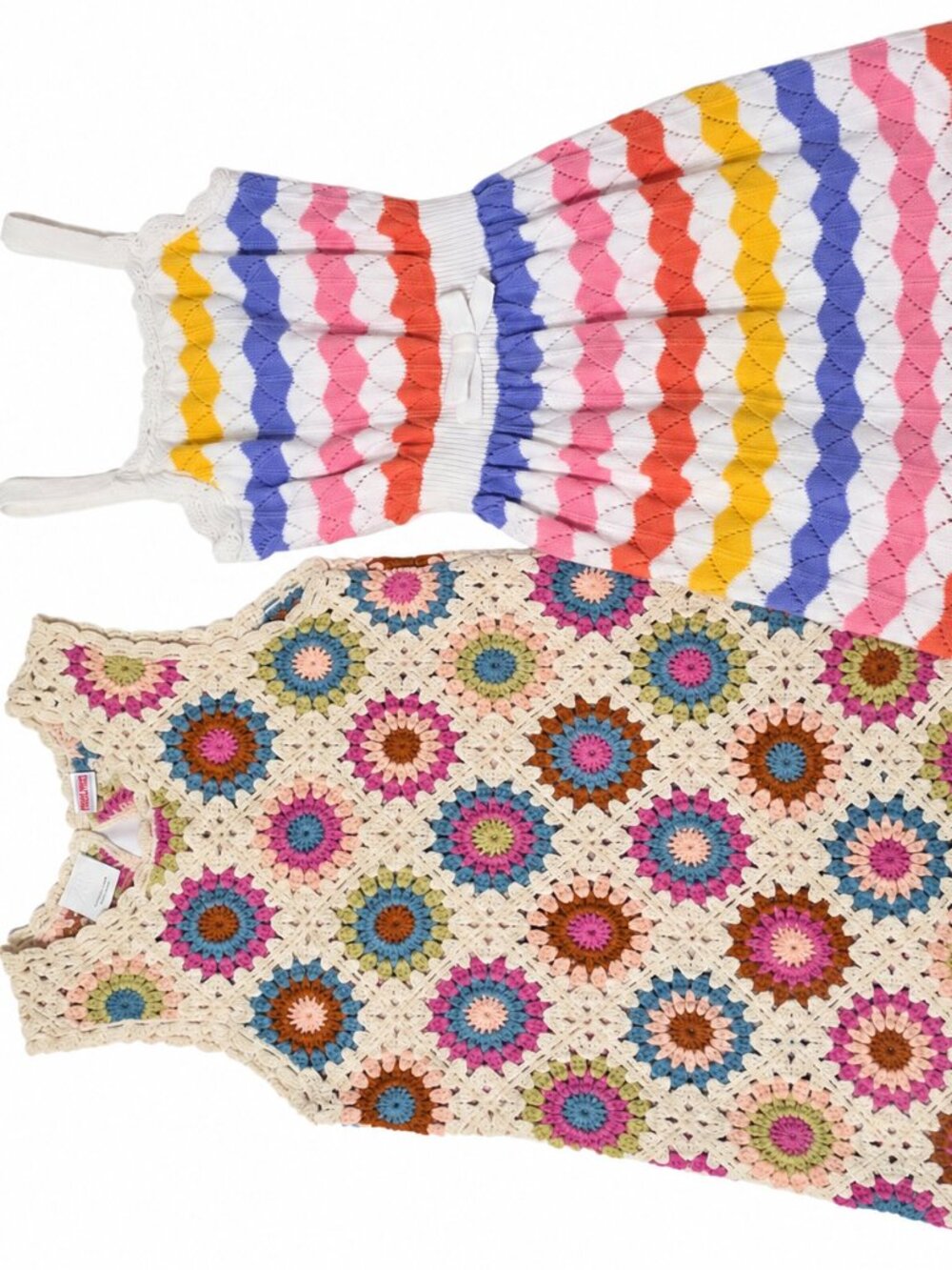 Zara Janie and Jack Girls Crochet Knit Dress Lot of 2 Size 4-5 XS